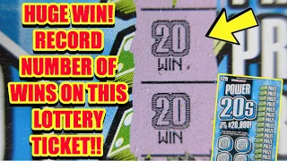 HUGE WIN! RECORD BREAKING Number Of 20 Symbols Found On This Scratch Off Lottery Ticket!