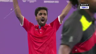 G  Sathiyan Semi Final Winning Moment Table Tennis Commonwealth Games 2022 Birmingham