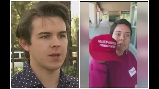 VIDEO Two UC Riverside students scuffle over MAGA hat