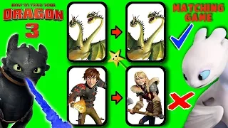 HOW TO TRAIN YOUR DRAGON 3 TOYS "Matching Game" TOOTHLESS vs LIGHT FURY w/ Surprise Toys