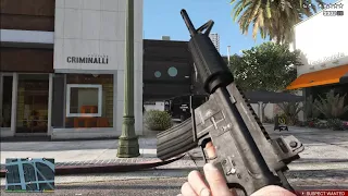 GTA 5 - First Person Shootout In Rockford Hills + Six Star Escape