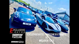 PORSCHE 992 TURBO S vs MCLAREN 720S QUATRE MILE DRAG RACE