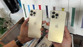 So sánh màu Gold iPhone 14 Pro Max với iPhone 13 Pro Max