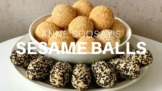 How to make Fried Sesame Balls - Done two ways, with Red bean & Peanut filling!