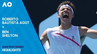 Roberto Bautista Agut v Ben Shelton Highlights | Australian Open 2024 First Round