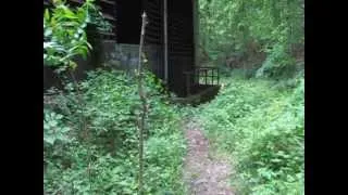 Abandoned PA Turnpike, Sideling Hill Tunnel Waterfall & Building