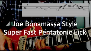 Guitar Lesson(with TAB) | Joe Bonamassa Style Super Fast Pentatonic Lick