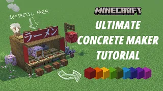 Minecraft Ultimate Concrete Maker Tutorial [Aesthetic Farm] [Java Edition] [1440p HD]