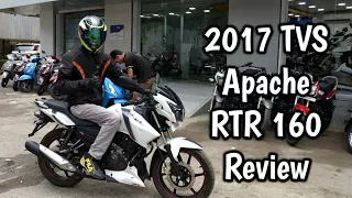 2017 TVS Apache RTR 160 BS4 Full Review | Hyper Edge Edition | Ride Impressions | Exhaust Note