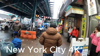 New York Walking Tour [4k] - Roosevelt Avenue in Jackson Heights, Queens