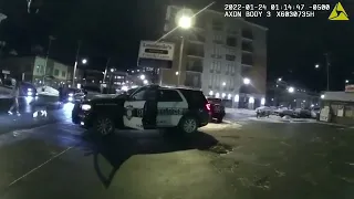 Body cam video shows man with knife charged Albany police officer before shooting | WARNING: GRAPHIC
