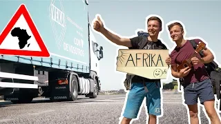 Schaffen wir es mit 0€ bis nach AFRIKA?! | von Leichenwagen mitgenommen!