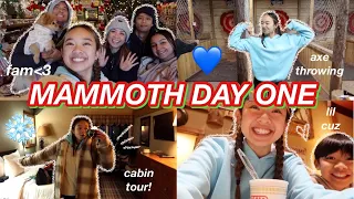 MAMMOTH DAY ONE! axe throwing, cabin tour, & family time :)❄️ | Vlogmas Day 17!