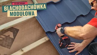 Blachodachówka modułowa. Montaż łat, kontrłat.