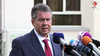 Sigmar Gabriel, the Federal Minister Od Foreign Affaires of Germany in Juba