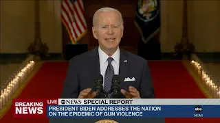 President Biden appeals for tougher gun laws