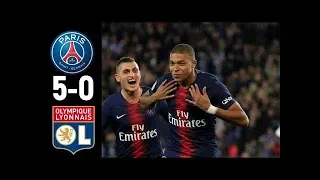 PSG 5-0 Lyon || Ligue 1 || All goals & Highlights && Super Hat trick for Mbappé