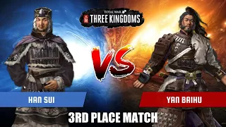 Han Sui vs Yan Baihu | Total War Three Kingdoms Duelist Tournament 3rd Place Match