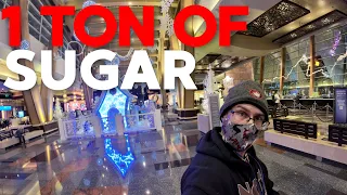 Epic Las Vegas Displays - 2000 lbs of Sugar at the Aria Las Vegas Walking Tour (Ultra 4k)