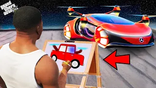 Franklin Uses Magical Painting To Draw Super Magical Flying Car In Gta V ! GTA 5 new