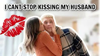 CAN'T STOP KISSING AND HUGGING MY HUSBAND | *PRANK* | Alyssa & Dallin