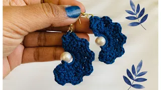 Crochet beaded earrings | Simple and easy beginner earrings | DIY crochet earrings