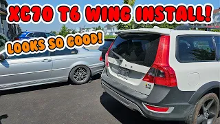 FINALLY INSTALLING THE WING ON MY 2010 VOLVO XC70 T6! It looks incredible now!