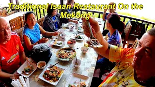 Traditional Isan Food On The Mekong. Nong Khai Thailand หนองคาย