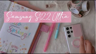 Samsung Galaxy S22 Ultra | Unboxing | Set-up | 100X zoom | Phantom White | aesthetic