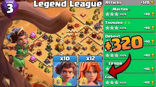Th16 Legend League Attacks Strategy! +320 June Season Day 3 : Clash Of Clans