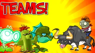 TEAMS Plants vs Zombies 2 vs Rodeo Legend Zombie - Legendary Plants in Team Gameplay