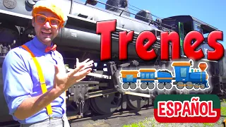 Blippi Español Viaje en el Tren a Vapor | Trenes Infantiles con Blippi Español | Videos educativos