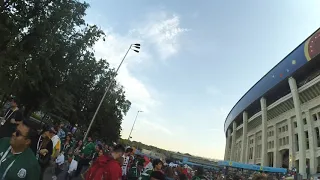 Мексиканские болельщики радуются после матча Германия - Мексика