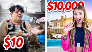 Каникулы на 10$ VS Каникулы на 10000$ Челлендж !!!