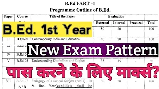 Rajasthan BED Exams/ BEd 1st year syllabus | BED syllabus 2024 | BED exam pattern 2024 Passing Marks