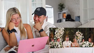 REACTING TO OUR WEDDING VIDEO FOR THE FIRST TIME! *Emotional*