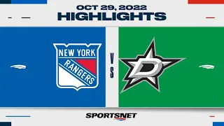 NHL Highlights | Rangers vs. Stars - Oct. 29, 2022