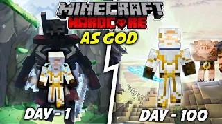 I Survive 100 days as a GOD in Hardcore Minecraft (HINDI) ........