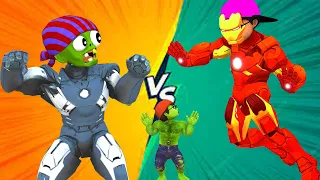 Fat Boy Became Iron Man Hero - Scary Teacher 3D NickHero vs Zombie Avengers Animation