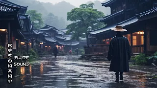 Summer Rain in the Ancient Town of Japan - Japanese Meditation Flute, Soothing, Healing