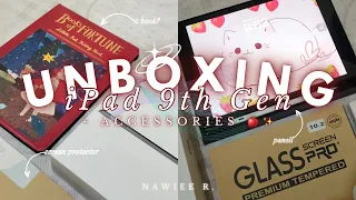 Unboxing iPad 9th gen 256gb (Space Gray) + Accessories 🍎✨ | 2023 Aesthetic 🍓☁️| Philippines