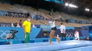 OLYMPIC CHAMPION REBECA ANDRADE AMANAR VAULT EVENT FINALS/ Warmup sessions tokyo 2020 olympics