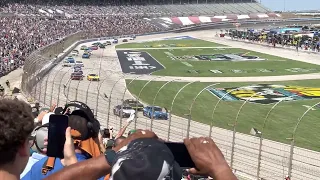 First laps from NASCAR Cup Series race at Texas Motor Speedway from Grandstands