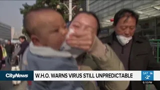 China sees drop in coronoavirus cases, W.H.O. still 'concerned'