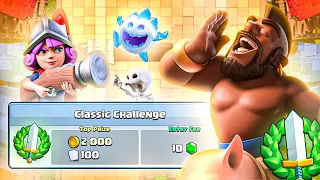 How to win your first classic challenge with 2.6 HOG CYCLE- Clash Royale