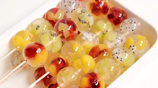 노 젤라틴! 과일 곤약 젤리 만들기 Fruit konjac jelly recipe