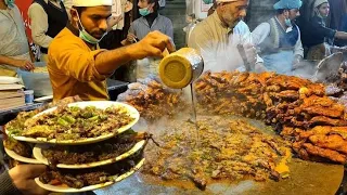 Famous Live Karhai,Bun Kabab,Tikka,Seekh Boti,Chicken Roll Pratha & Summer Drink At Street Food