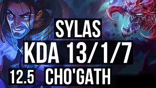 SYLAS vs CHO (MID) | 13/1/7, 66% winrate, Legendary | NA Master | 12.5