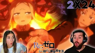 ¡EL MOMENTO DE BEATRICE Y SUBARU! - REACCIÓN 2X24 RE:ZERO