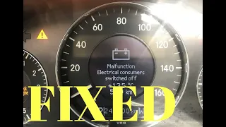 MERCEDES W211 MALFUNCTION ELECTRICAL CONSUMERS SWITCH OFF BATTERY/CABLES/ ALTERNATOR/ REGULATOR FIX